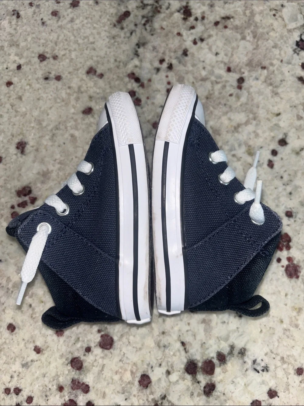 Converse Black and Navy High-Top Sneakers with White Accents
